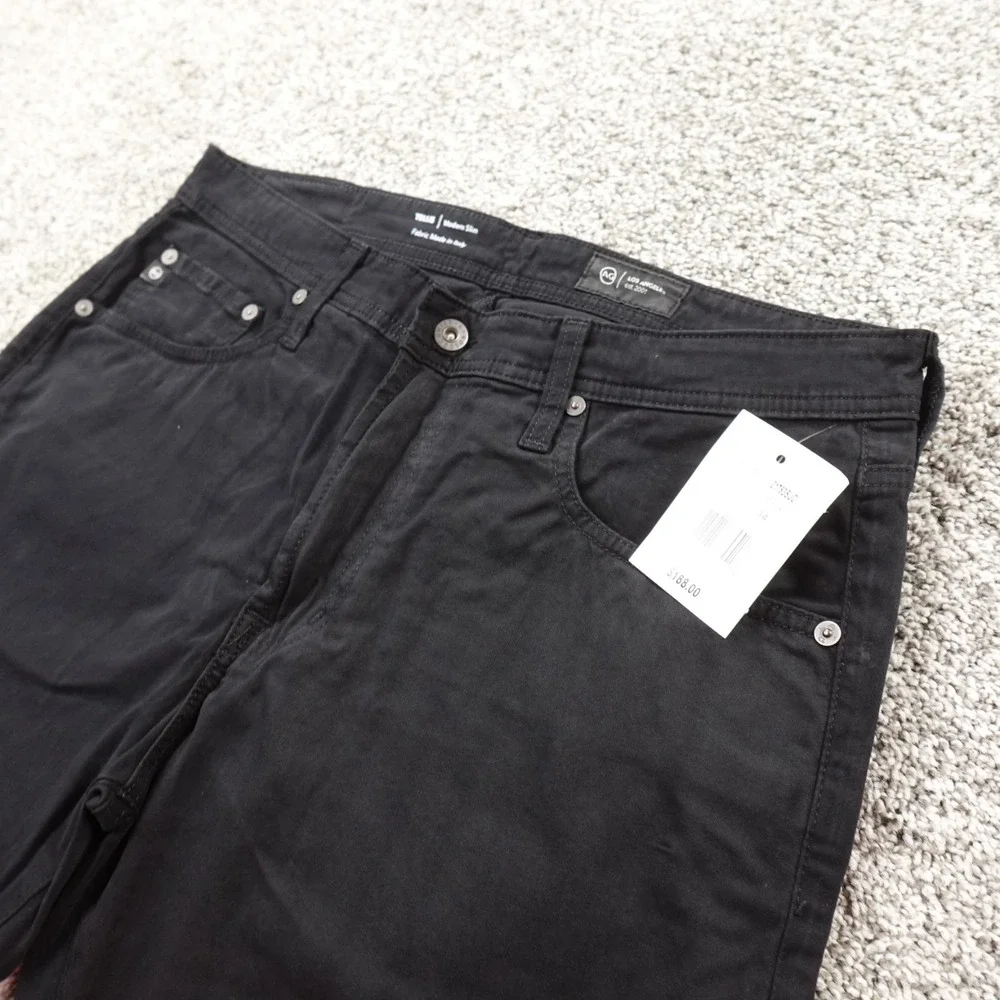 NEW AG Adriano Goldschmied‎ Jeans Mens 34X34 Black Tellis Modern Slim Stretch